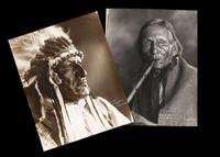 Frank Bennett Fiske (1883-1952) group of eight portrait photographs of indians