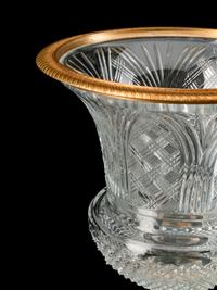 A Pair of Gilt-Bronze-Mounted Cut Glass Urns