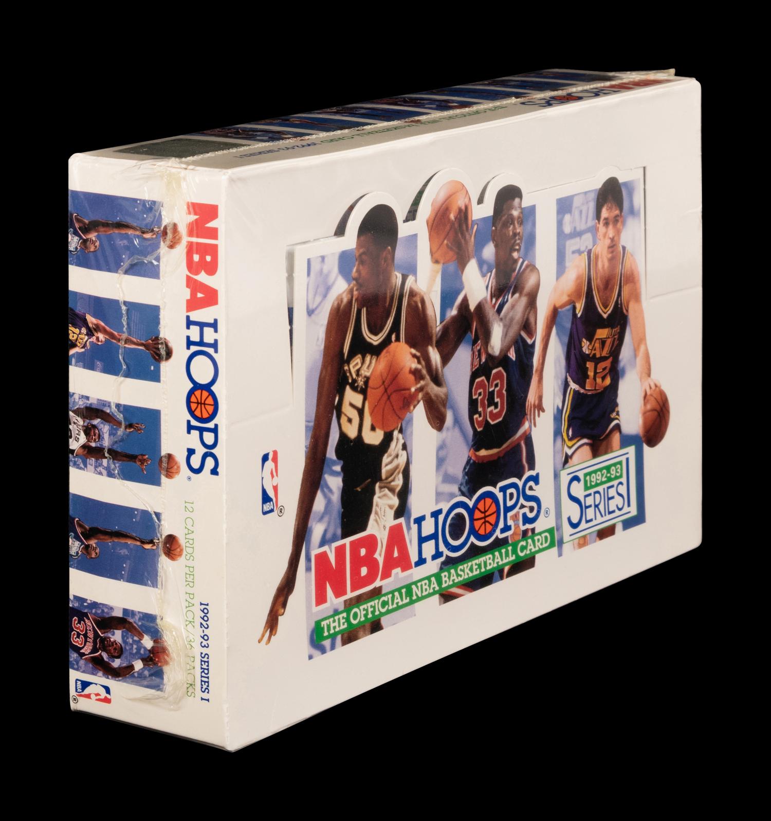 An Unopened 1992-93 NBA Hoops Series 1 Basketball Card Box