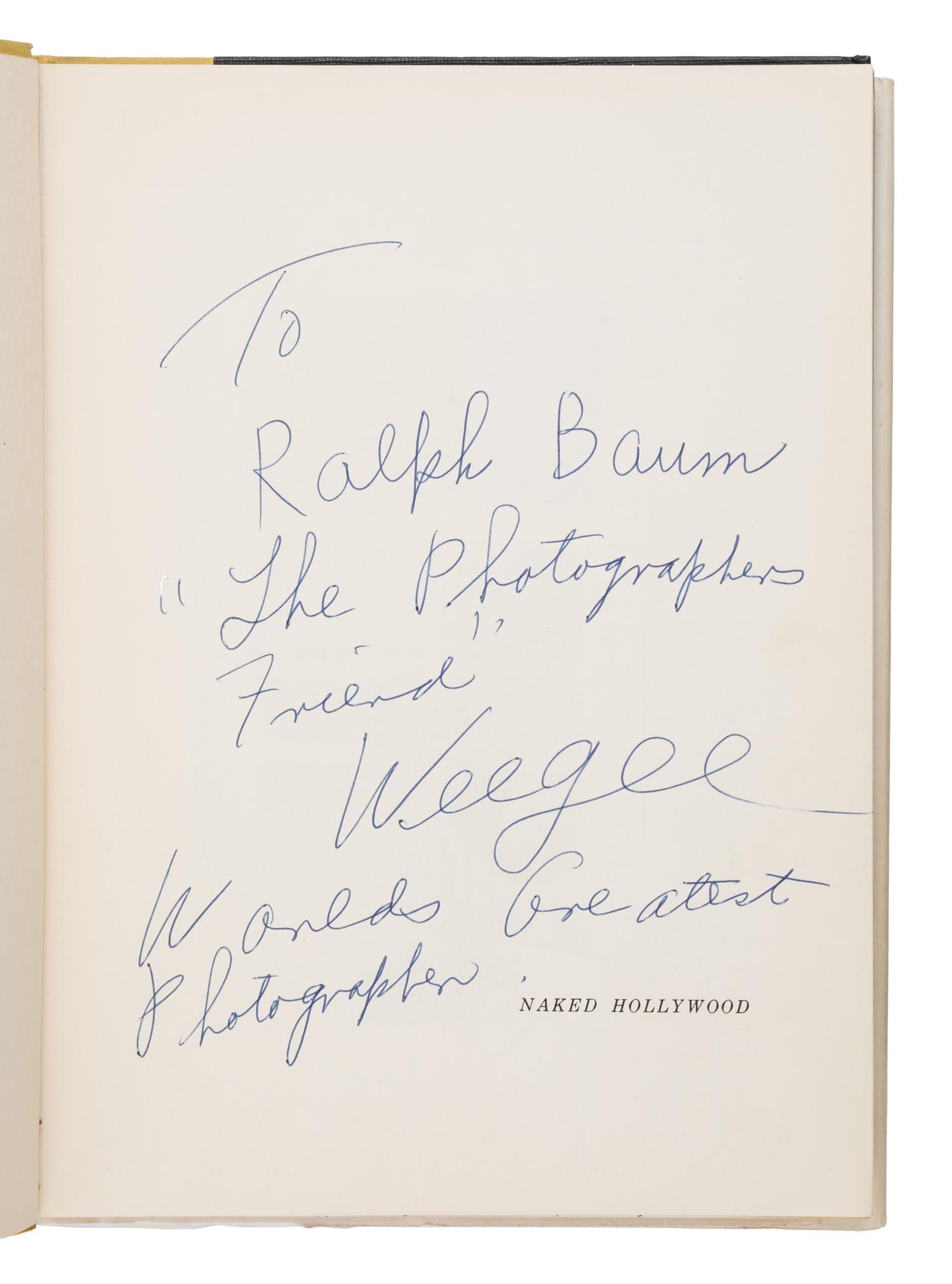 [Photography]. Weegee [pseudonym of Arthur Fellig (1899-1968)]. Naked Hollywood . New York: Pellegrini & Cudahy, 1953.