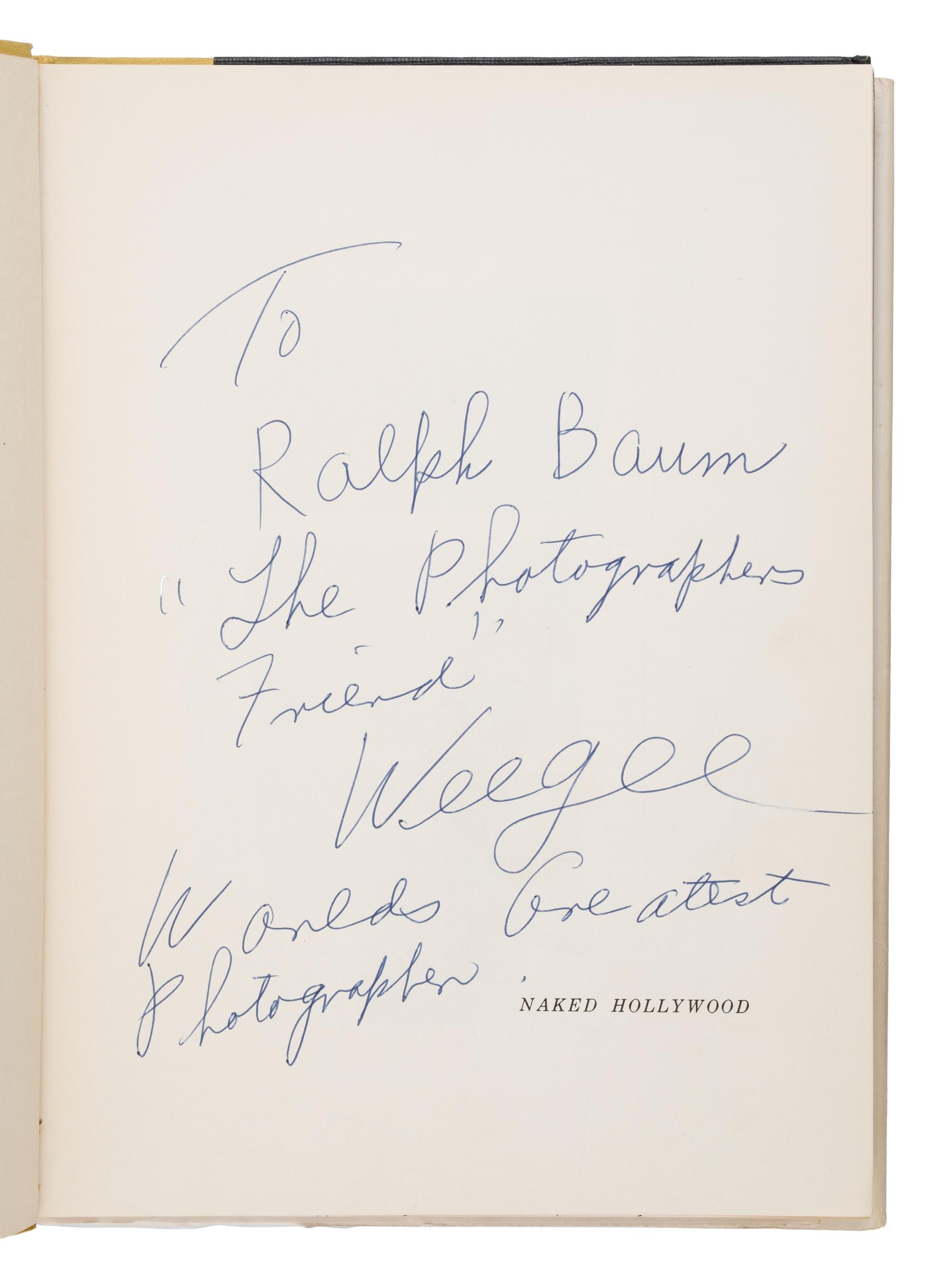 [Photography]. Weegee [pseudonym of Arthur Fellig (1899-1968)]. Naked Hollywood . New York: Pellegrini & Cudahy, 1953.