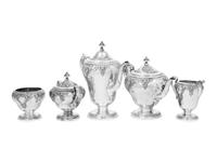 An American Silver Five-Piece Tea and Coffee Service