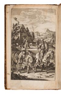 Cervantes Saavedra, Miguel de (1587-1616). The History of the Most Renowned Don Quixote of Mancha: and His Trusty Squire Sancho Pancha . John Phillips, translator. London: Printed by Tho. Hodgkin, and are to be sold by John Newton, 1687.