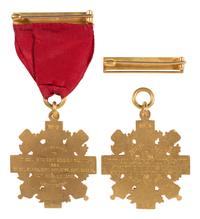 [CIVIL WAR]. Two 22K gold, Tiffany & Co. service medals presented to George Moore Smith, 7th New York State Militia.
