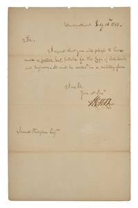 [Americana] Knox, Henry. Letter, signed