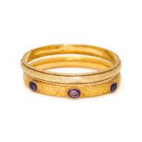 COLLECTION OF YELLOW GOLD BANGLE BRACELETS