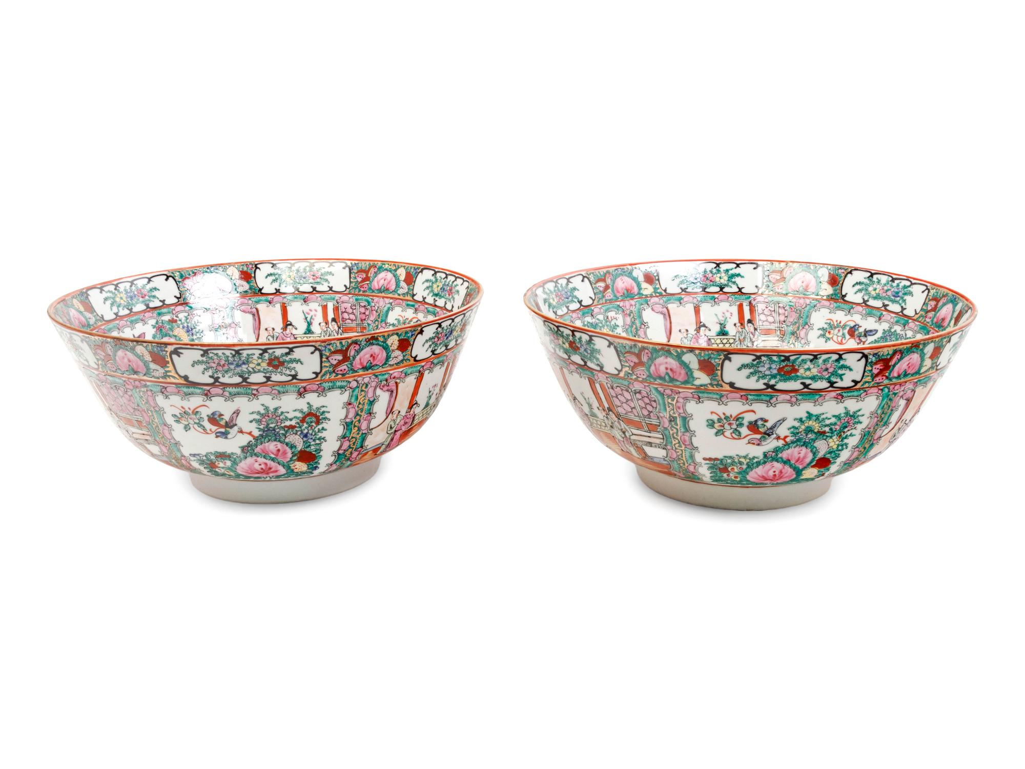 Five Chinese Export Rose Medallion Porcelain Articles