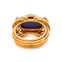 LAPIS LAZULI AND DIAMOND RING