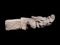Two Chinese Carved Stone 'Dragon Head' Architectural Elements, Chishou