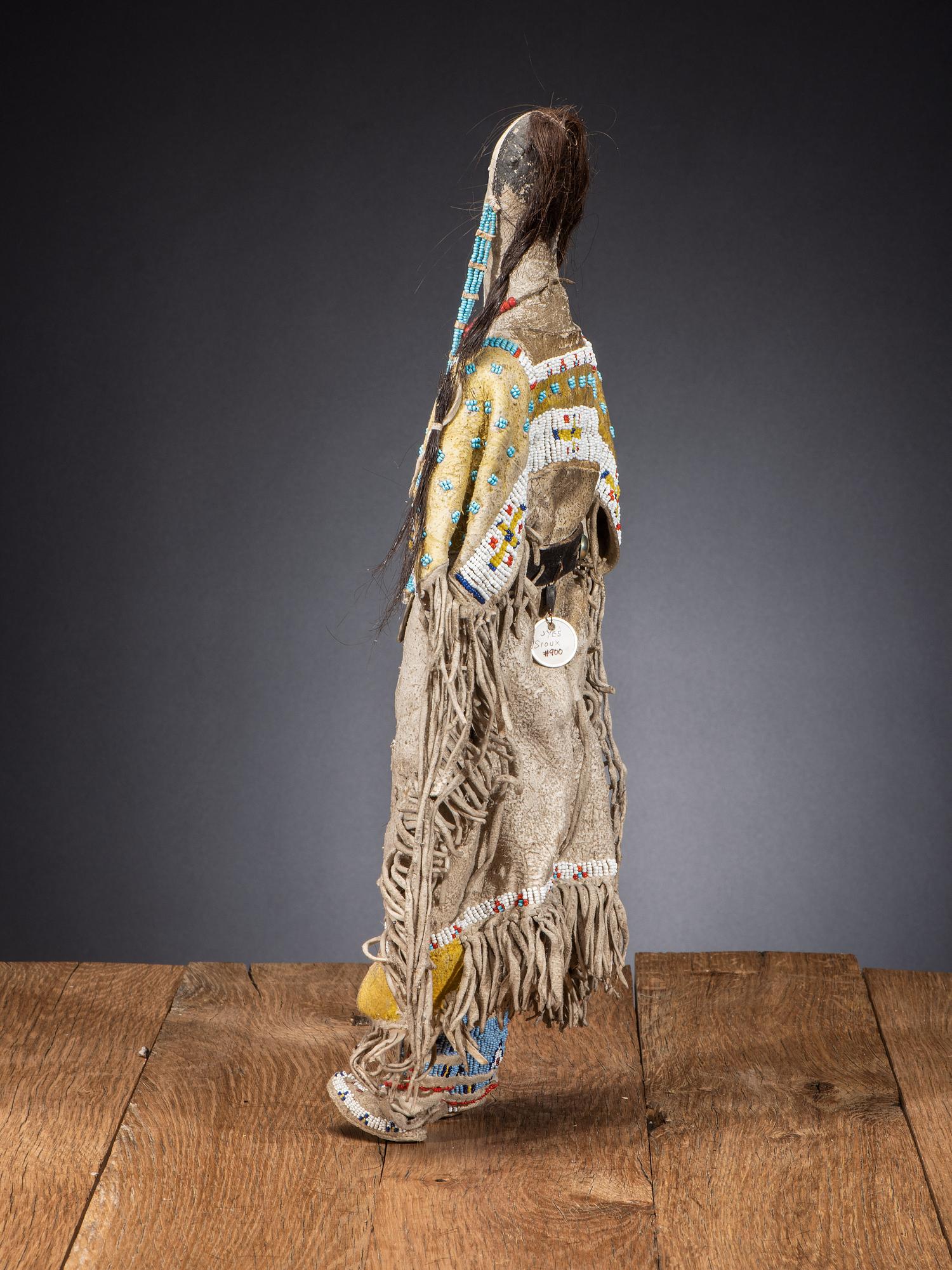 Sioux Beaded Hide Doll