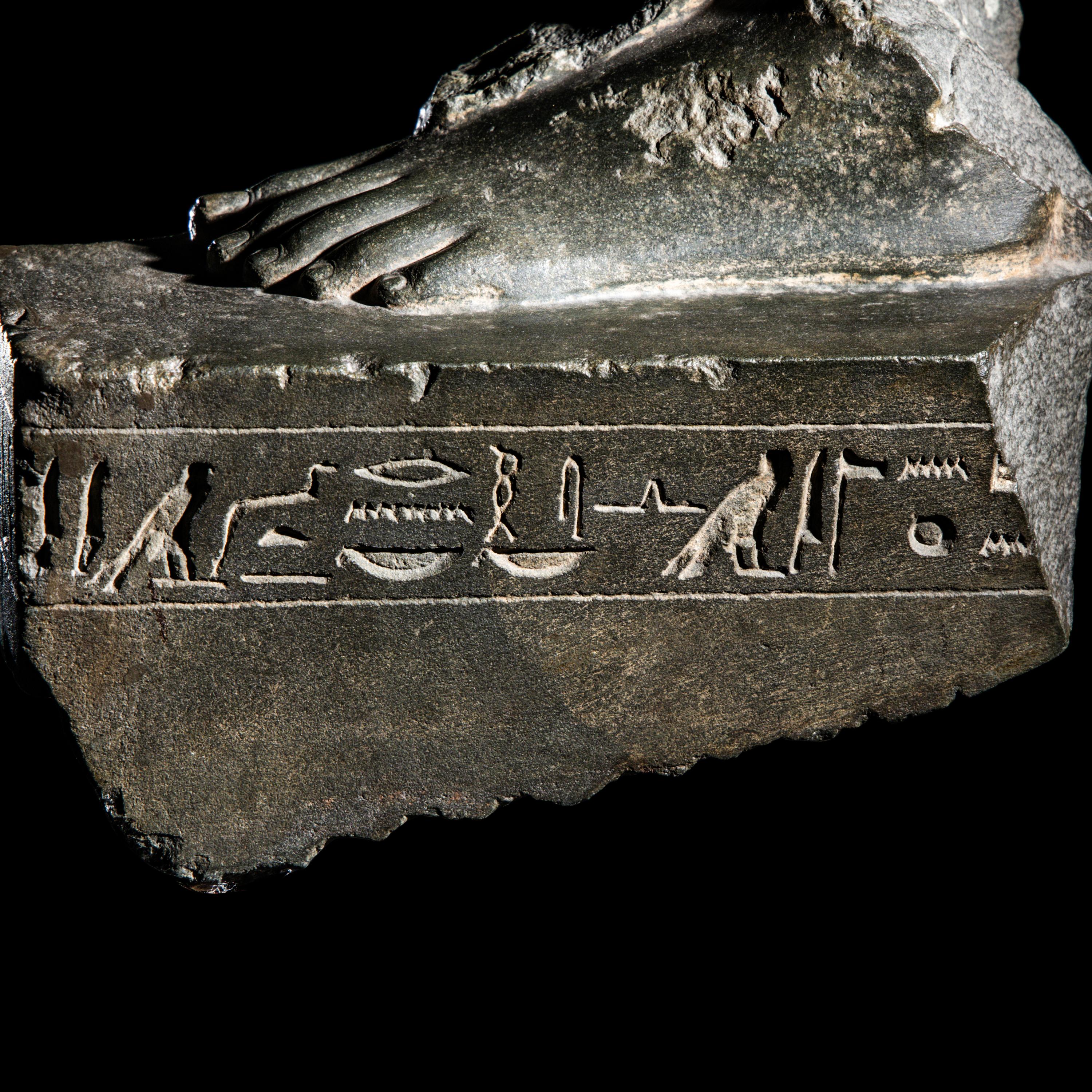 An Egyptian Greywacke Foot Fragment for Hory