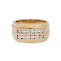 YELLOW GOLD AND DIAMOND RING