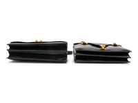 Two Hermès Accordion-Style Bags, One with Bonwit Teller Stamp, 1960s