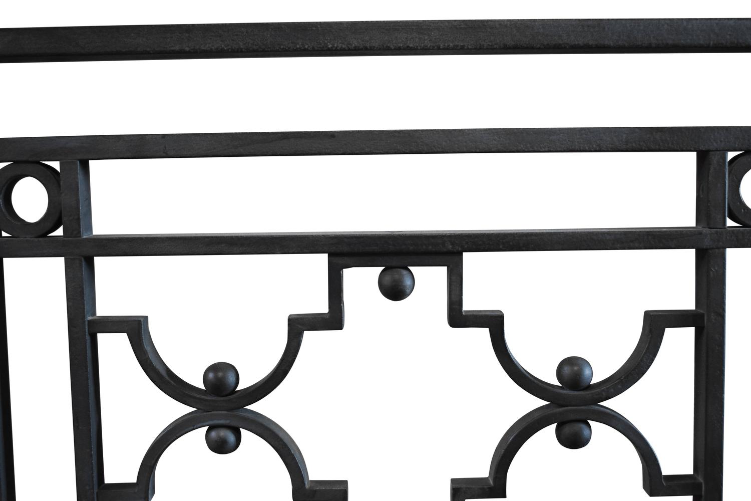 A George Maher Wrought Iron Balcony Rail 42.5" W x 1.5" D x 28.5" H — United States, Early 20th Century