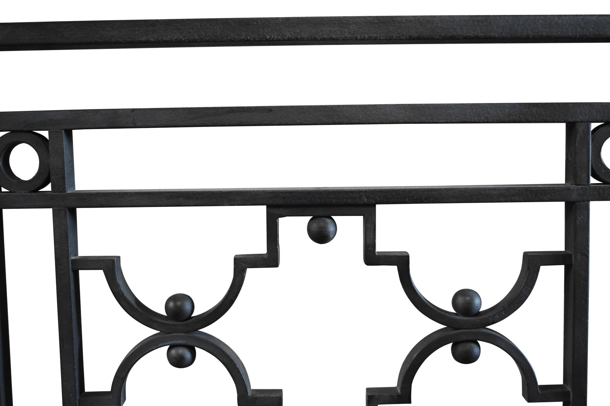 A George Maher Wrought Iron Balcony Rail 42.5" W x 1.5" D x 28.5" H — United States, Early 20th Century