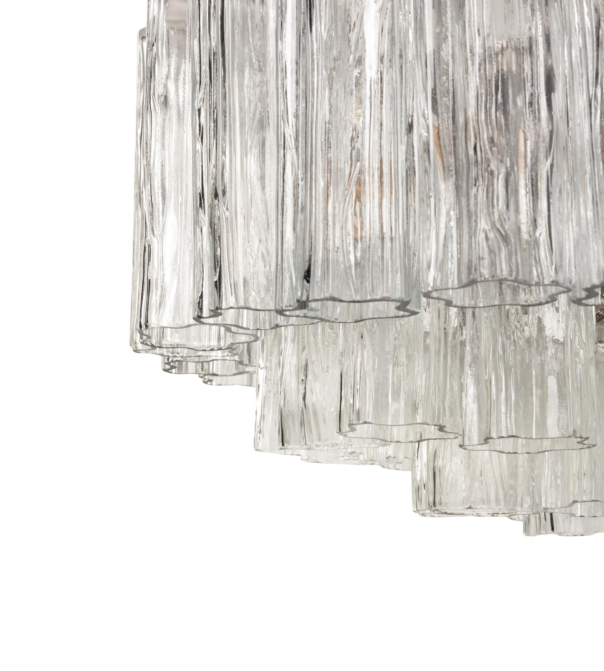 A Murano Tronci Glass Chandelier