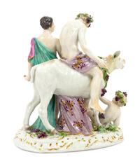 A Meissen Porcelain Bacchus Group