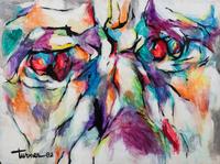 Don LaViere Turner, (Wisconsin, 1929-1997), Artists' Eyes V, 1982