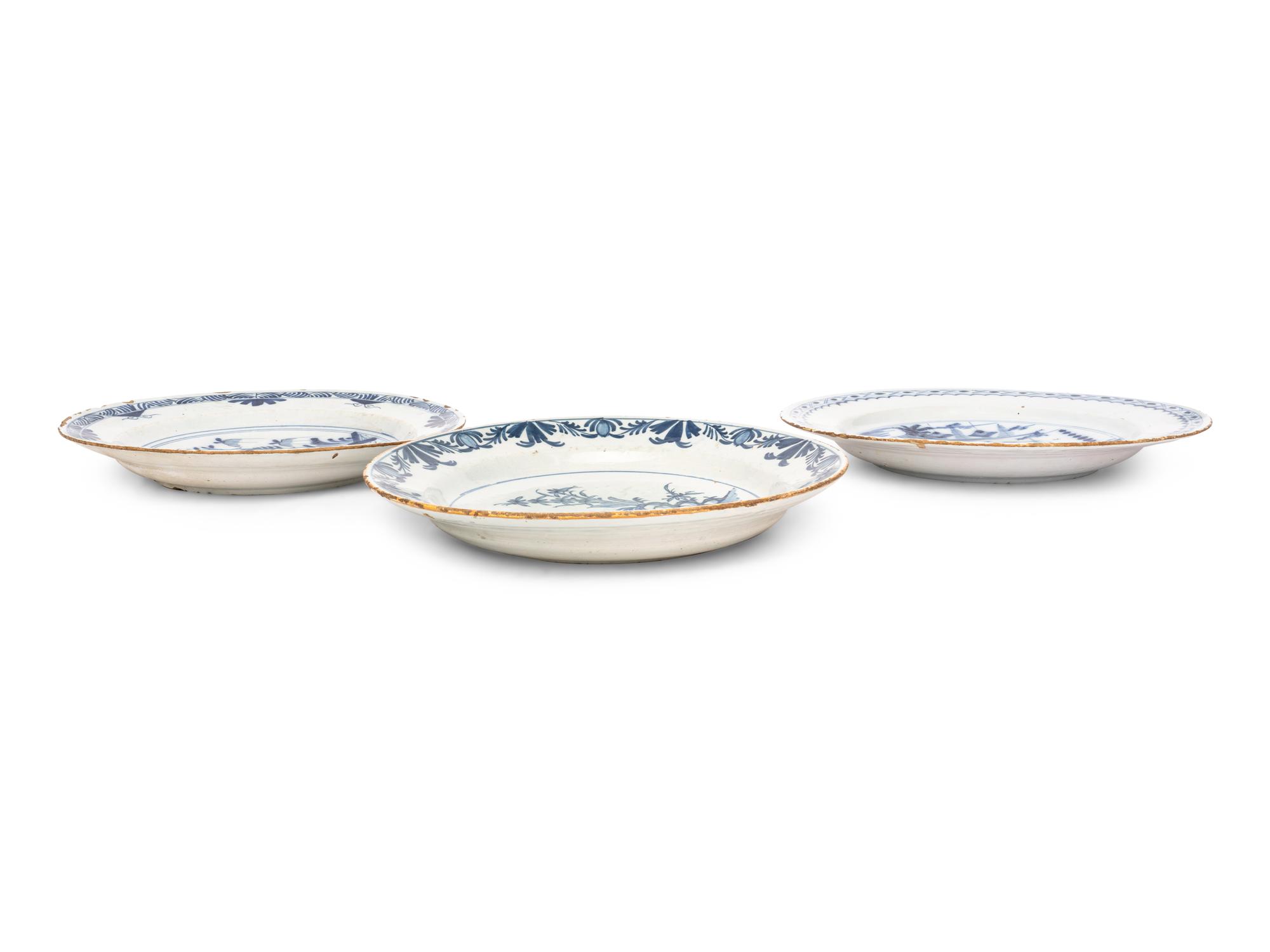Three Delftware Chargers
