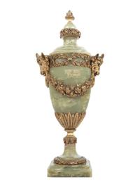 A Gilt Metal Mounted Onyx Urn