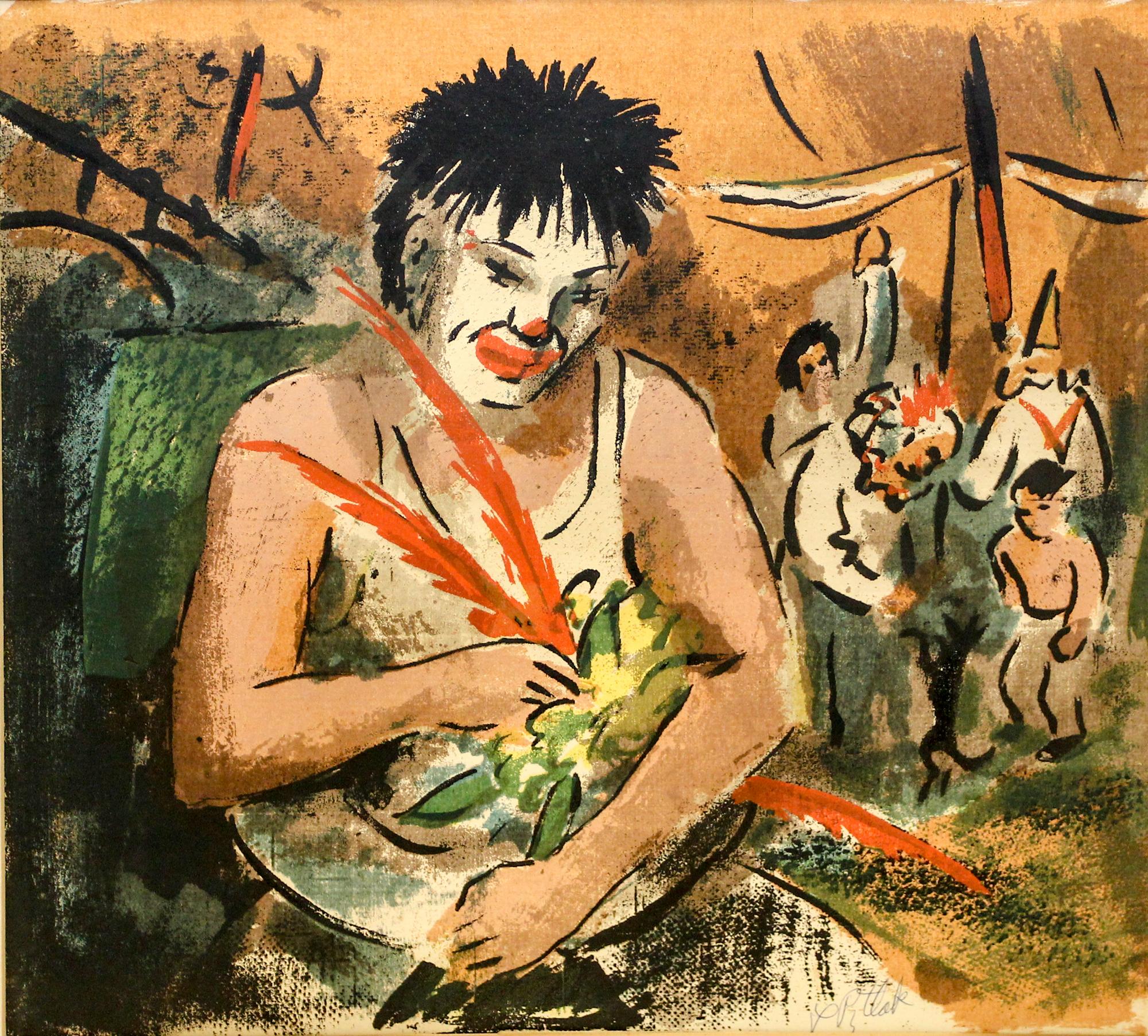 Leonard Pytlak, (American, b. 1910), Two color silkscreens depicting circus scenes.