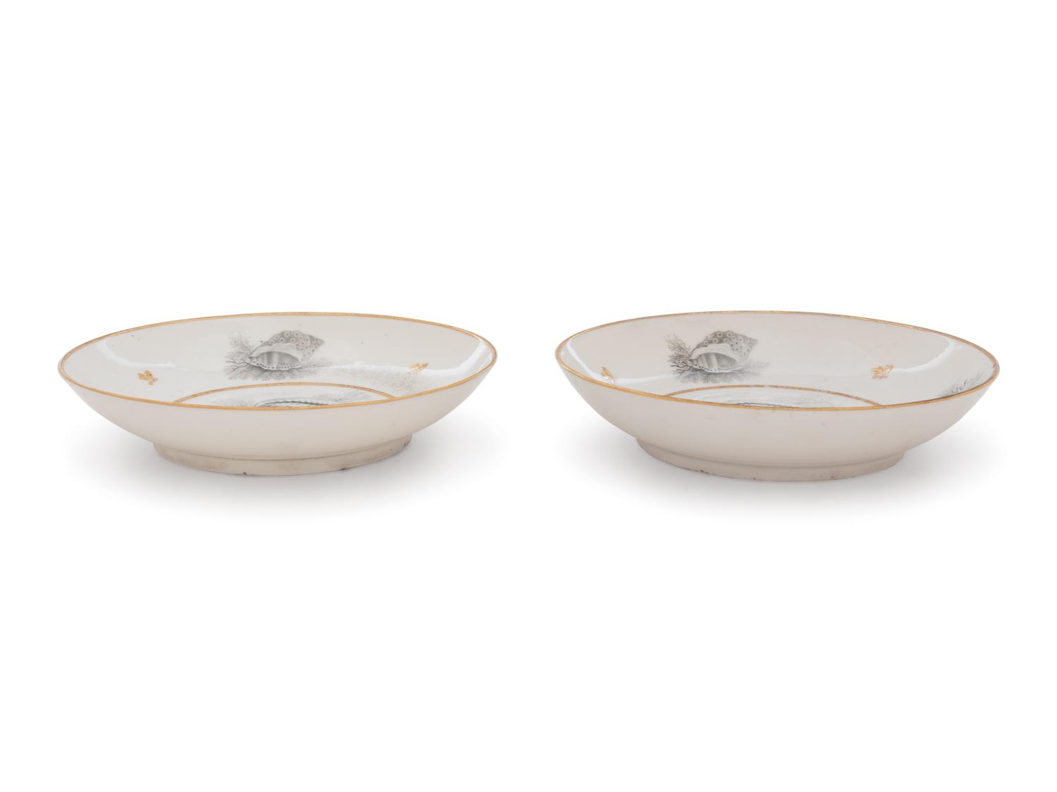 A Pair of Flight & Barr Porcelain Saucers
