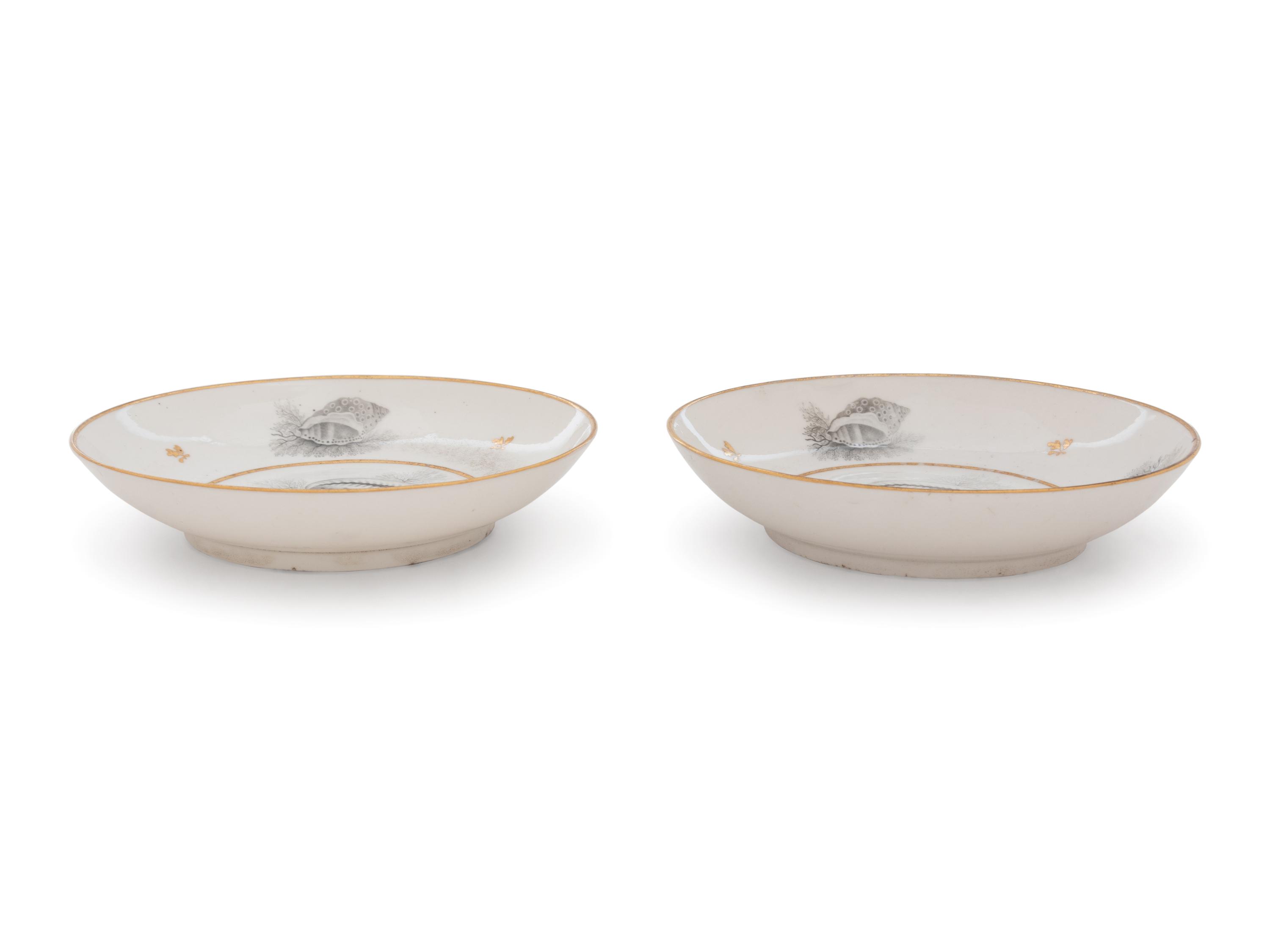 A Pair of Flight & Barr Porcelain Saucers