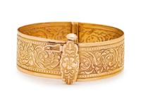 A 14 Karat Yellow Gold Bangle Bracelet,