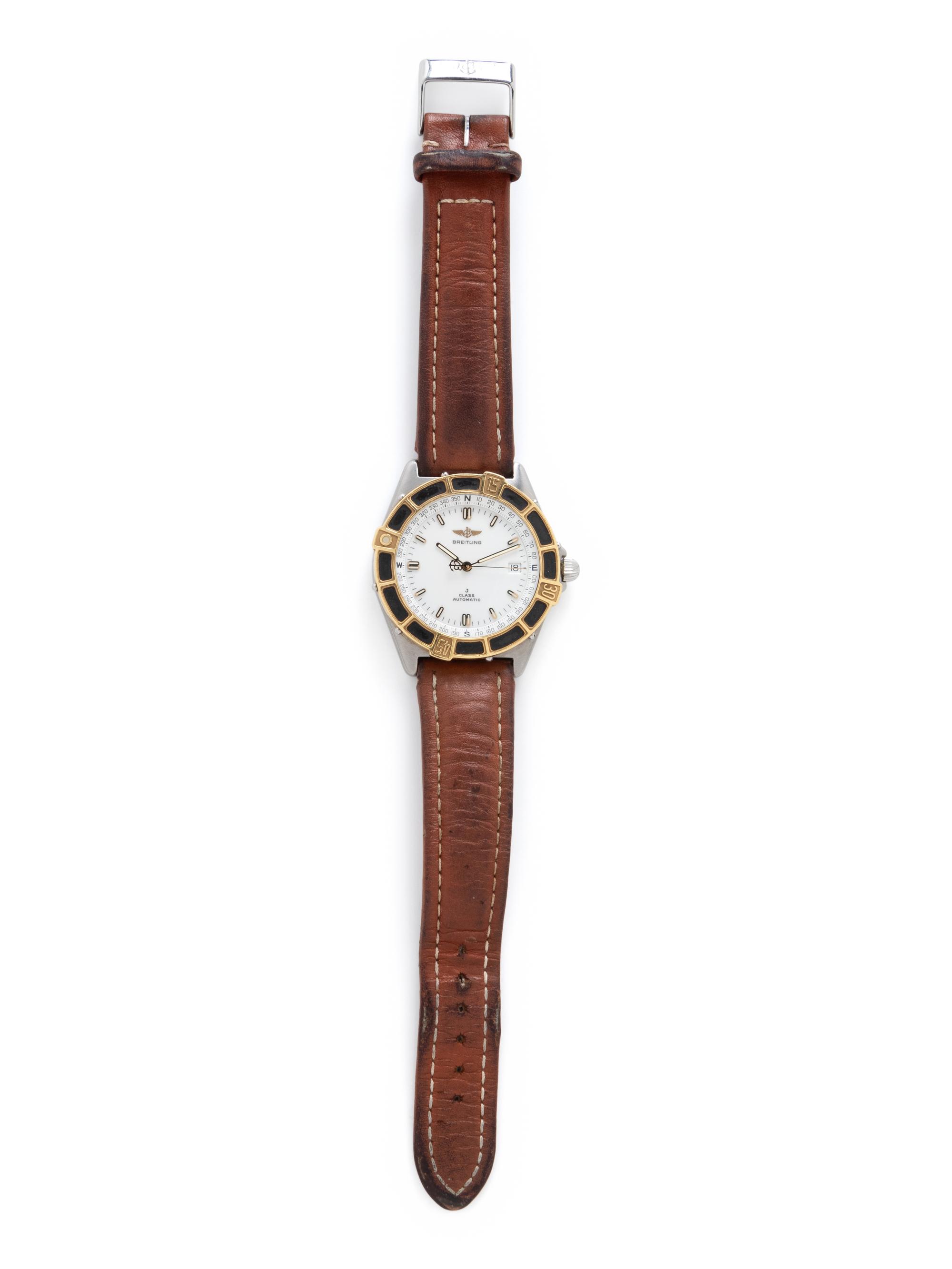 BREITLING, STAINLESS STEEL AND YELLOW GOLD 'J CLASS' WATCH