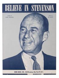 [STEVENSON, Adlai Ewing II (1900-1965)]. A group of campaign ephemera incl. a rare 1952 kerchief.