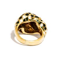 YELLOW GOLD AND ENAMEL SNAKE RING