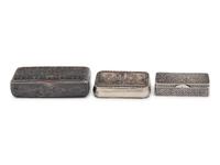 Two Russian Niello Silver Snuff Boxes