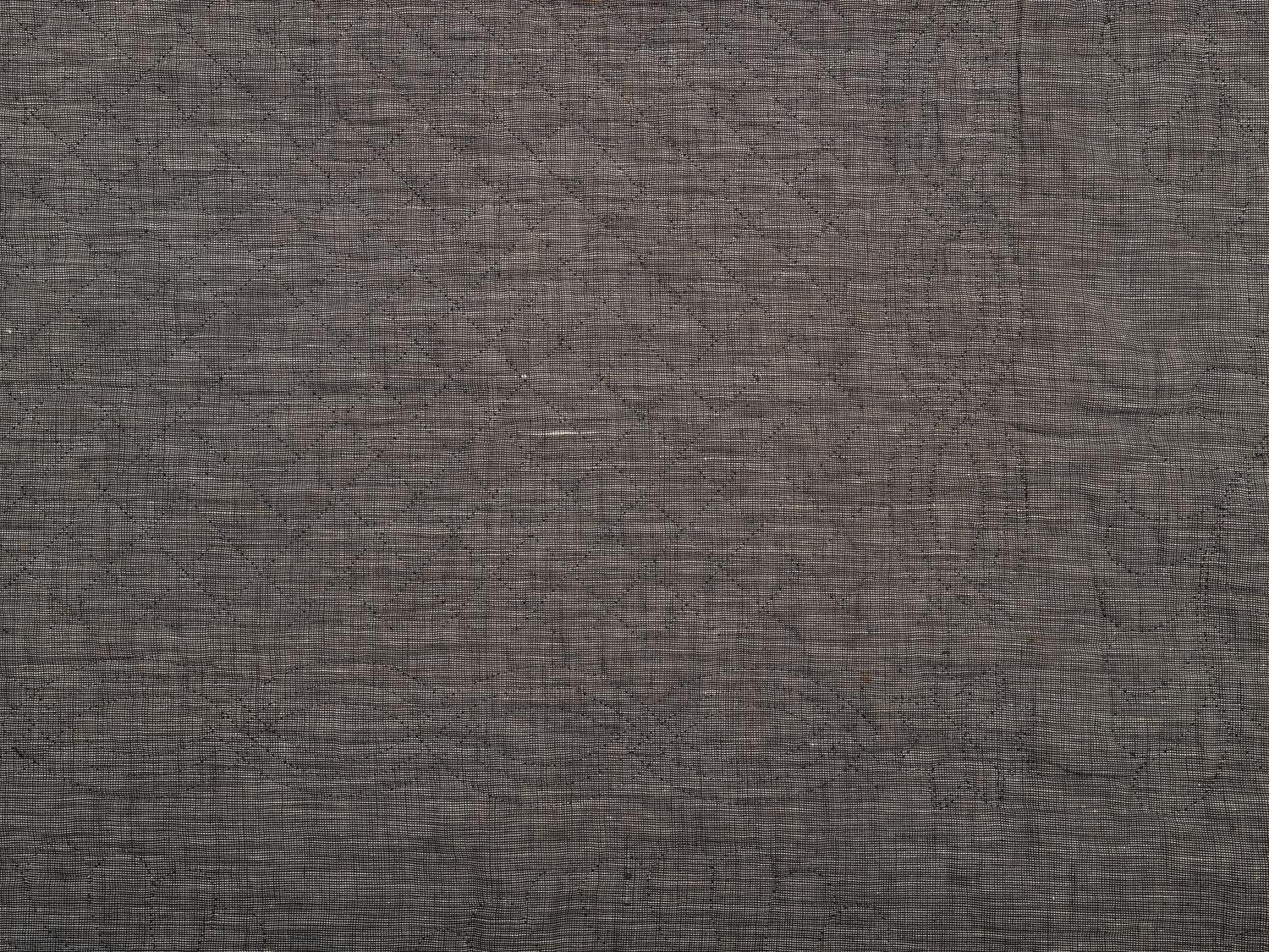 An Amish Gray and Maroon Bars Pattern Wool and Flannel Quilt