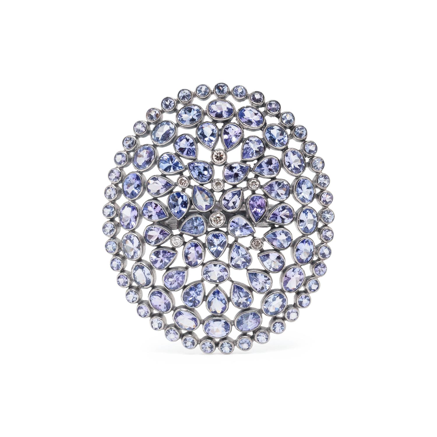TANZANITE AND DIAMOND RING
