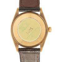 ROLEX, REF. 1005 14K YELLOW GOLD 'OYSTER PERPETUAL' WATCH WITH ROLEX BUCKLE