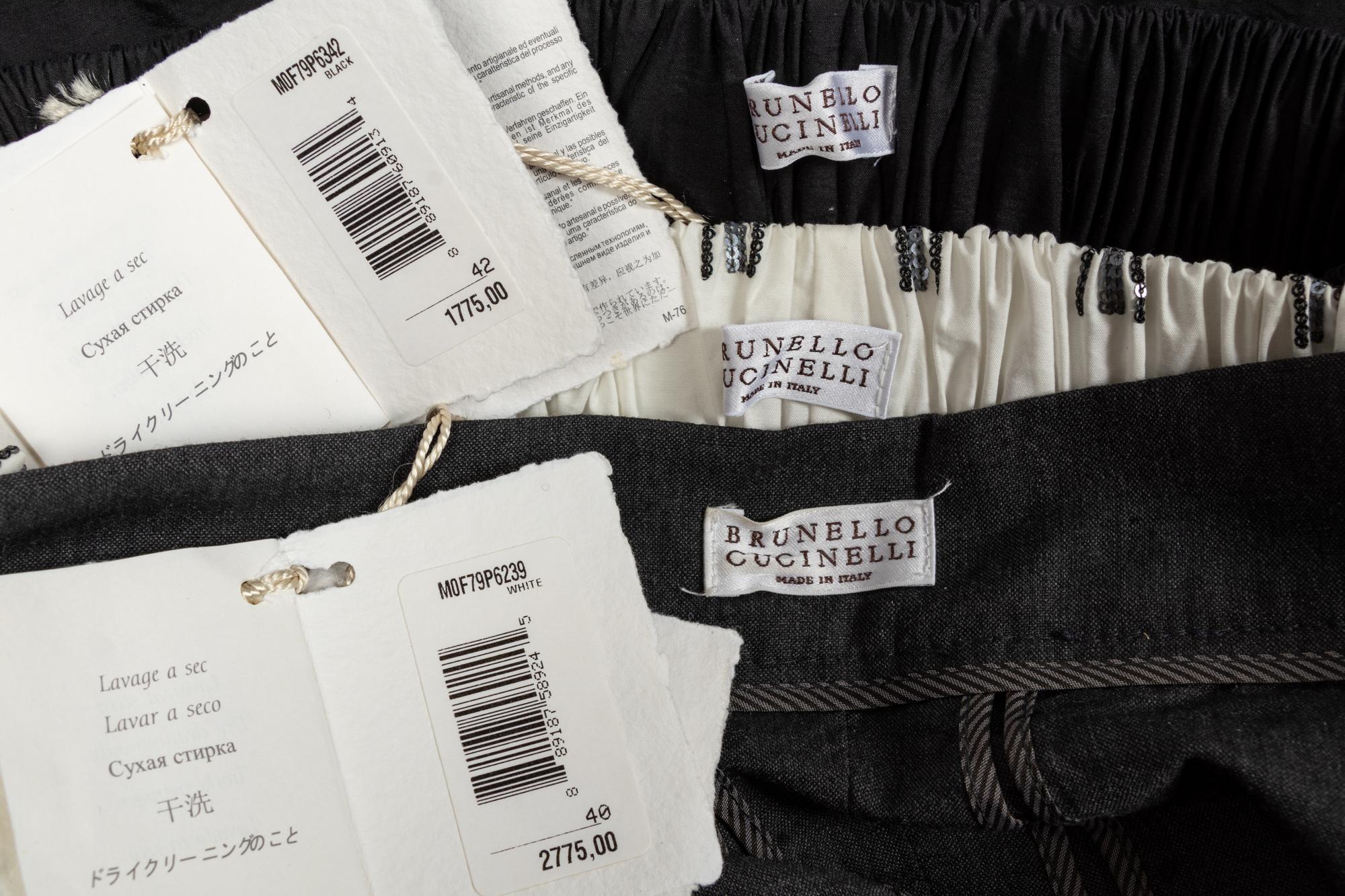 Three Brunello Cucinelli Pants, 2015-20