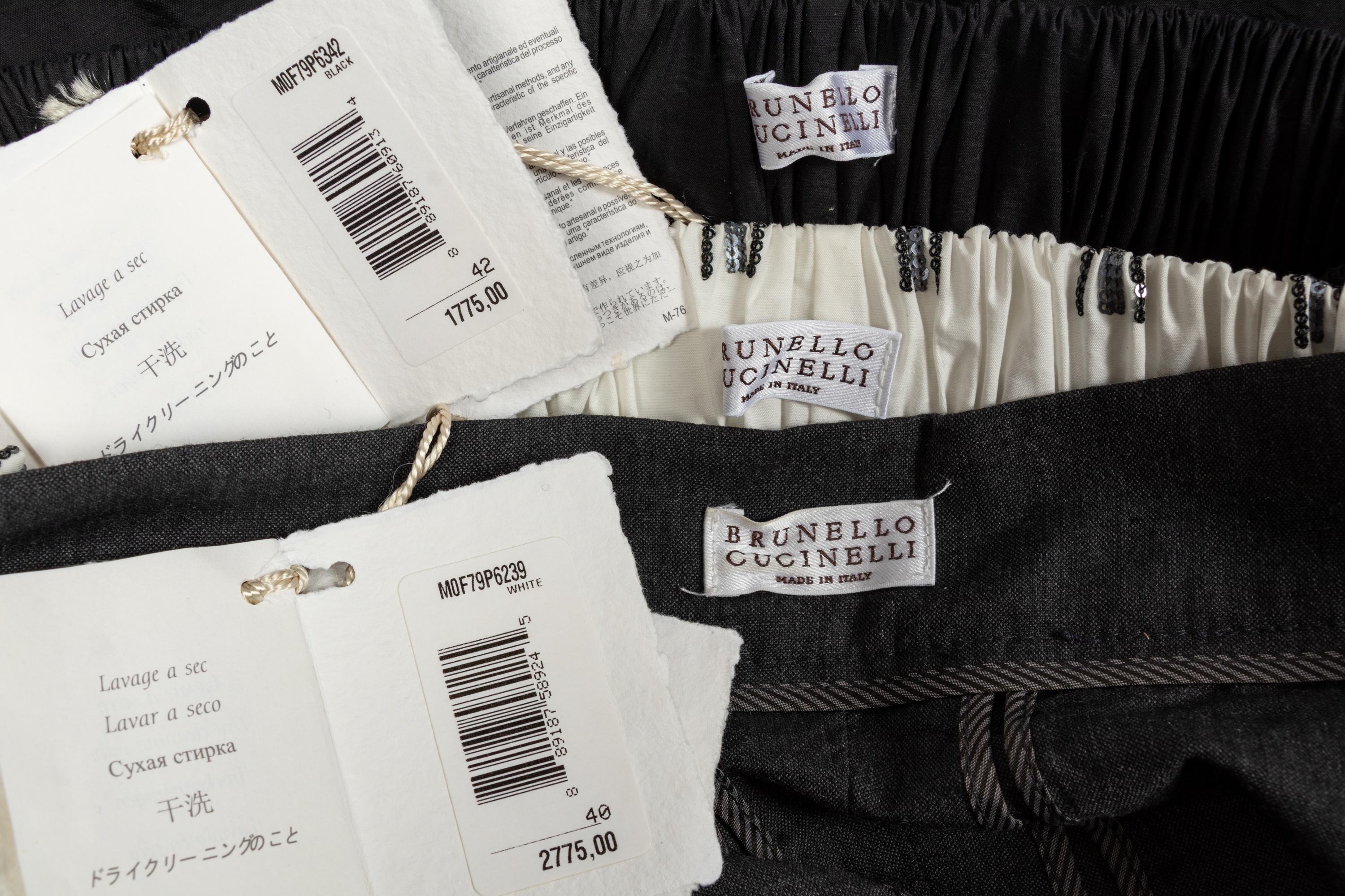 Three Brunello Cucinelli Pants, 2015-20