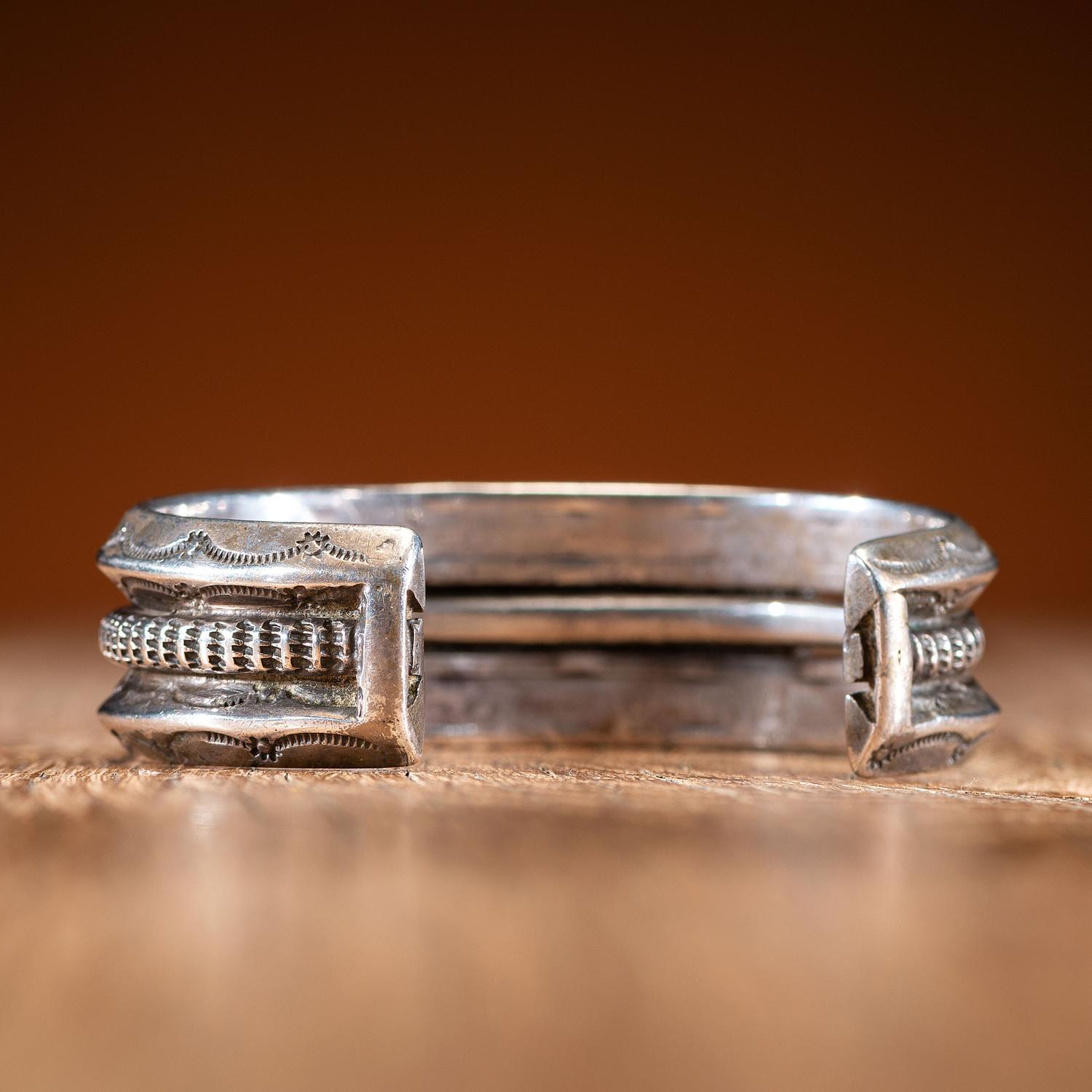 Navajo Silver and Turquoise Cuff Bracelet