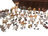 A Large Noah’s Ark with Lift-Off Cover and Large Number of Paired Animals