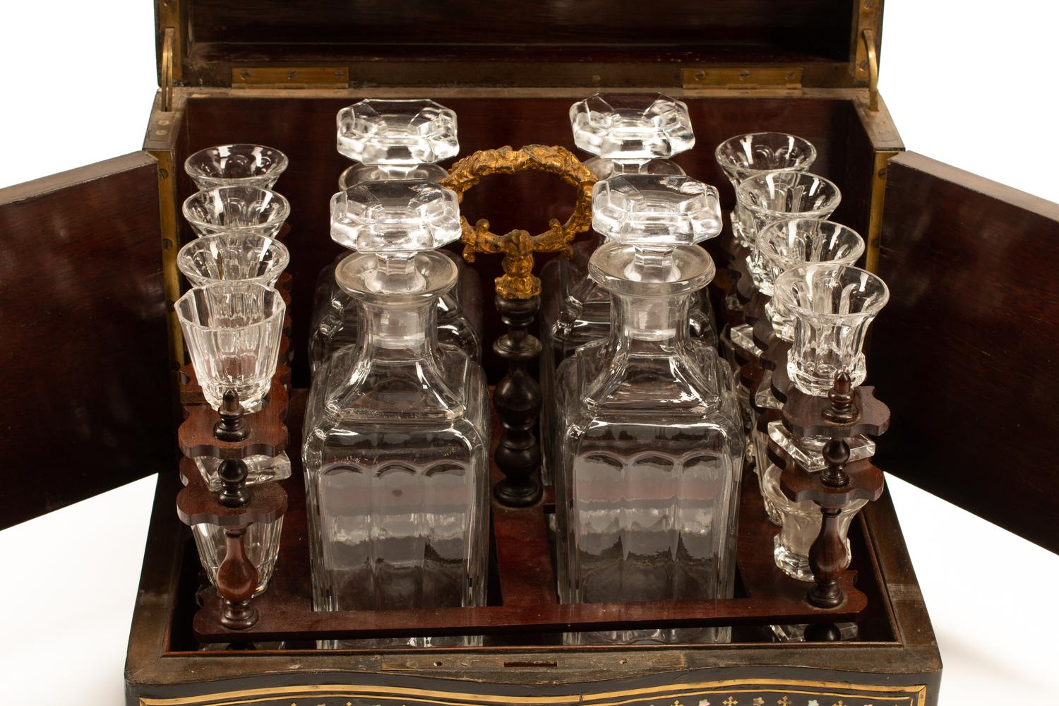 A Napoleon III Marquetry Cave a Liqueur