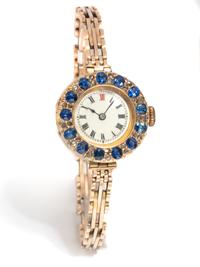 SAPPHIRE AND DIAMOND WATCH