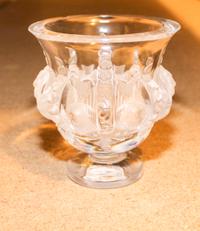 A Lalique Glass Footed Bowl Height 5 inches.