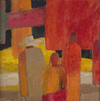 Bernard Cathelin (French, 1919-2004) — Scene de Marché, 1966