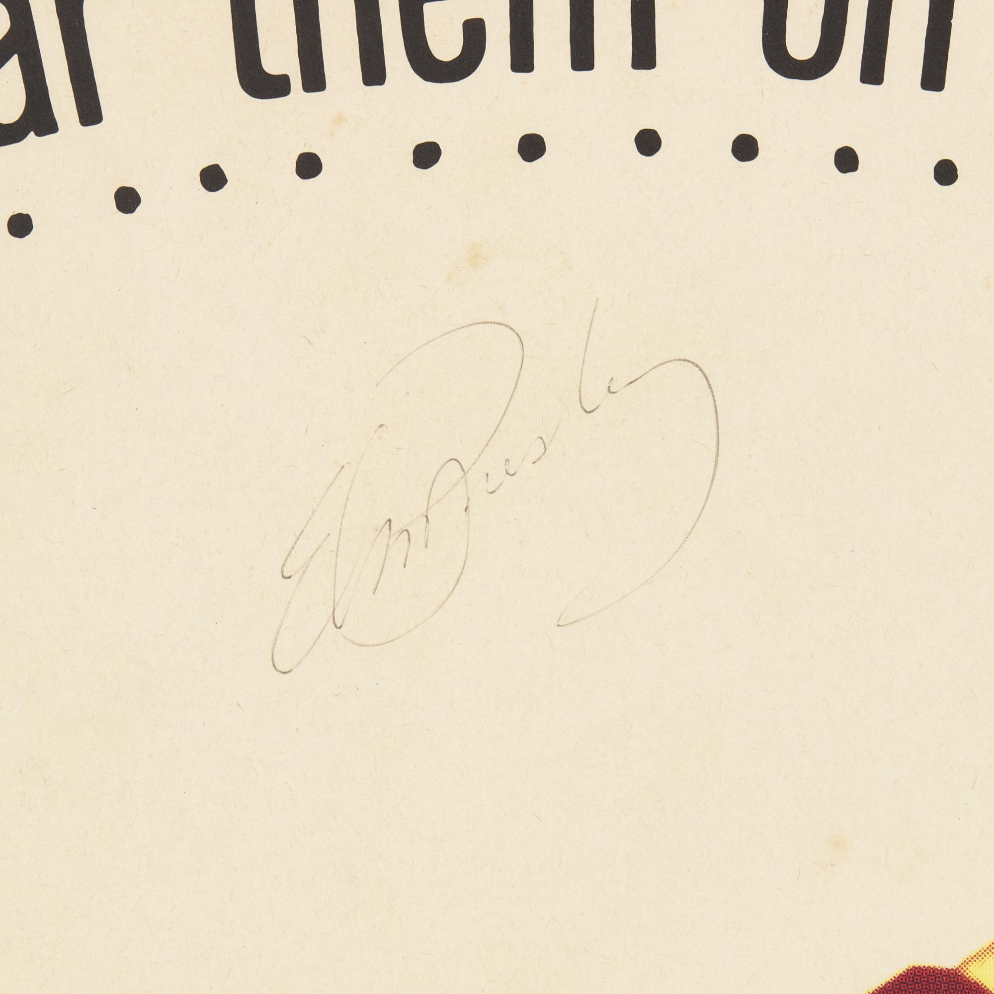 [Presley, Elvis] Signed Frankie and Johnny Poster