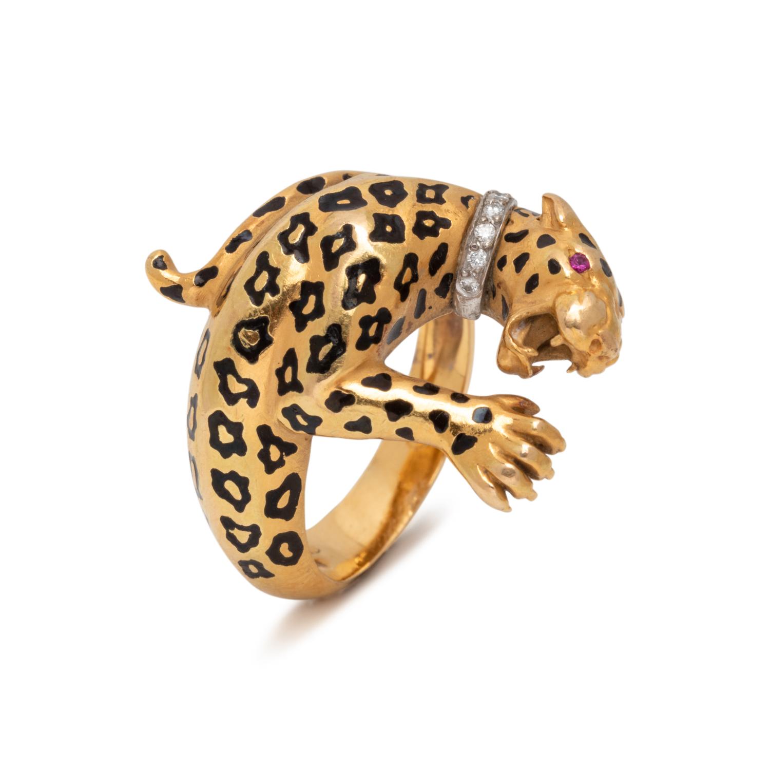 CARRERA Y CARRERA, YELLOW GOLD PANTHER RING