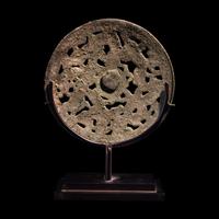 A Eurasian Gilt-Bronze Openwork Roundel