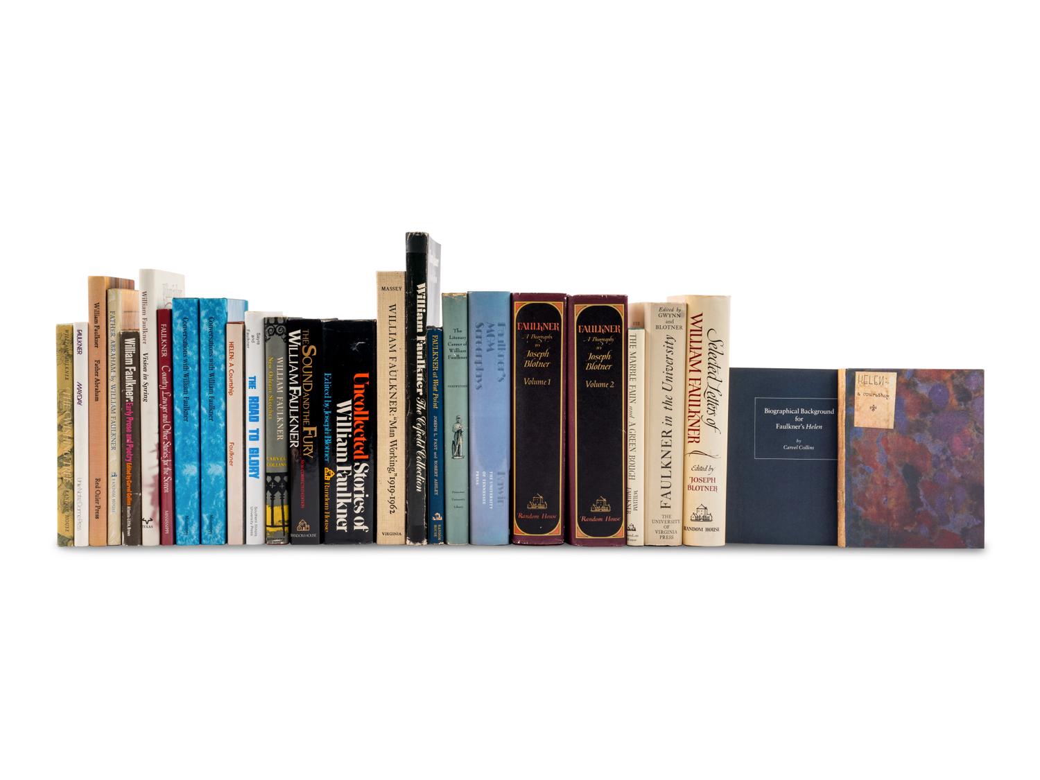 [FAULKNER, William (1897-1962)]. A group of 24 FIRST EDITIONS by or about Faulkner, comprising: