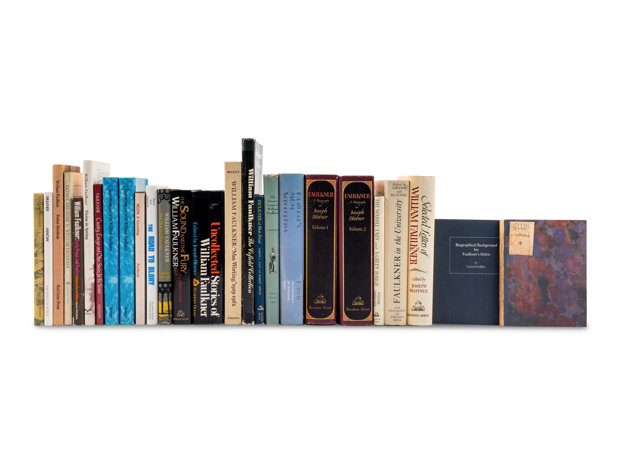 [FAULKNER, William (1897-1962)]. A group of 24 FIRST EDITIONS by or about Faulkner, comprising:
