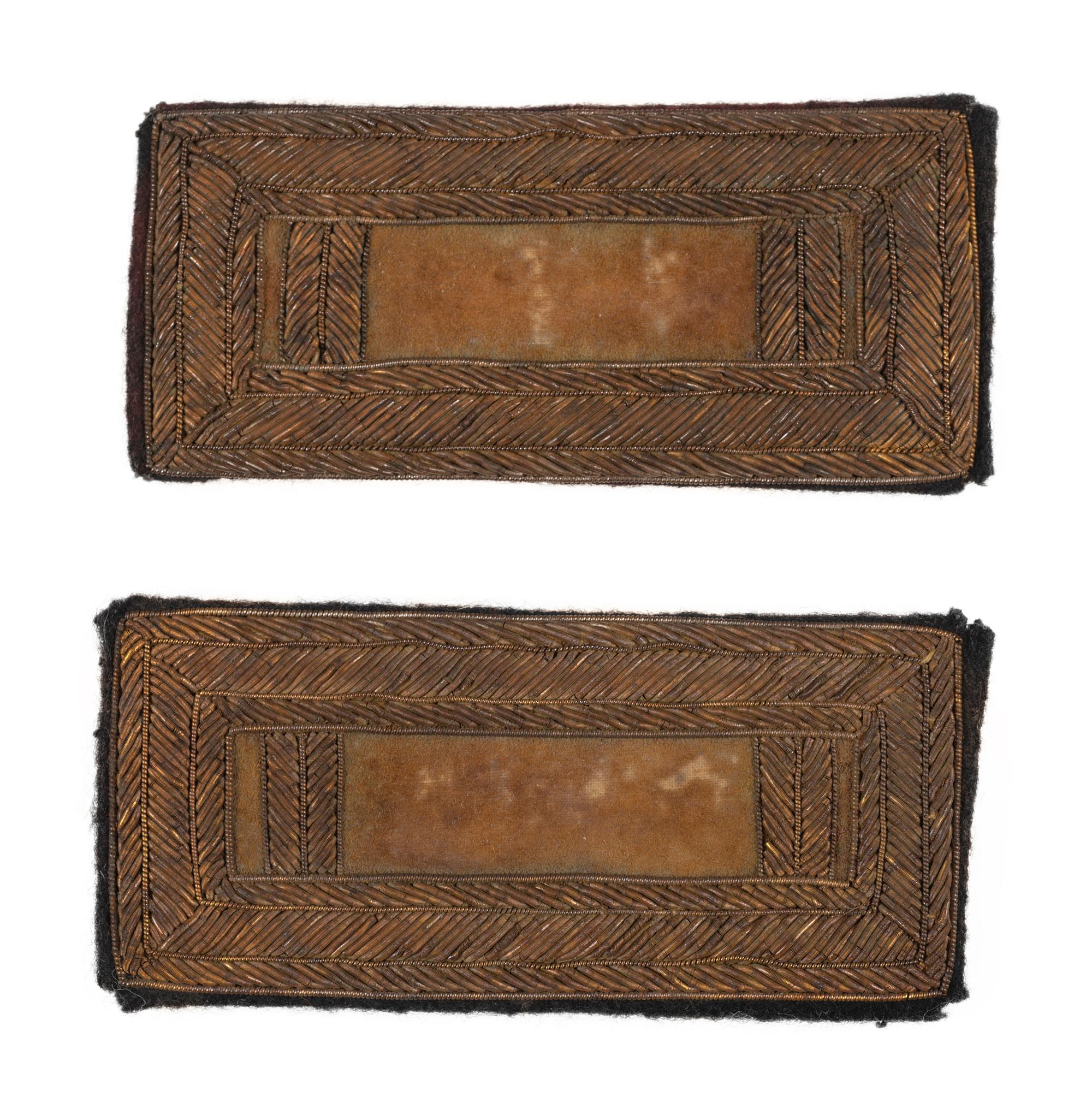 Civil War extra quality first lieutenant of cavalry shoulder straps.