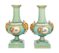 A Pair of Sèvres Style Porcelain Vases